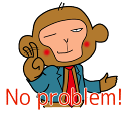 Monkey of office worker sticker #2762004