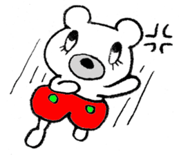 The bear which is wearing red trousers sticker #2762693