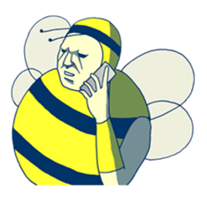 Kawaii Bee sticker #2764419