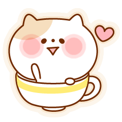 Kitty with pastel shades frame