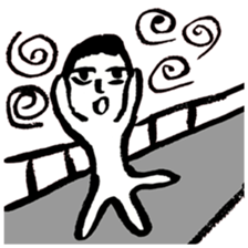 a dog-man who's strayed from his parents sticker #2768475