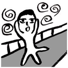 a dog-man who's strayed from his parents sticker #2768475