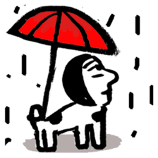 a dog-man who's strayed from his parents sticker #2768481