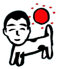 a dog-man who's strayed from his parents sticker #2768482