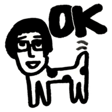 a dog-man who's strayed from his parents sticker #2768488