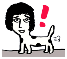 a dog-man who's strayed from his parents sticker #2768489