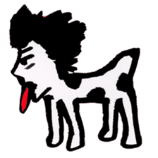 a dog-man who's strayed from his parents sticker #2768495