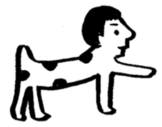 a dog-man who's strayed from his parents sticker #2768508