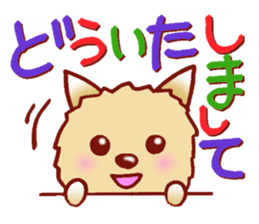 It is a sticker of the Pomeranian. sticker #2770116