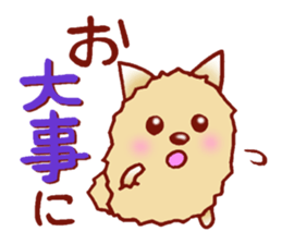 It is a sticker of the Pomeranian. sticker #2770119