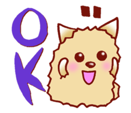 It is a sticker of the Pomeranian. sticker #2770123