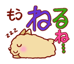 It is a sticker of the Pomeranian. sticker #2770137