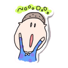 panda and boy and bear. sticker #2771041