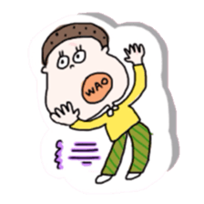 panda and boy and bear. sticker #2771045