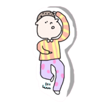 panda and boy and bear. sticker #2771051