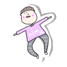 panda and boy and bear. sticker #2771054