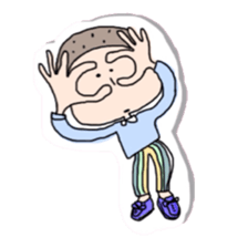 panda and boy and bear. sticker #2771056