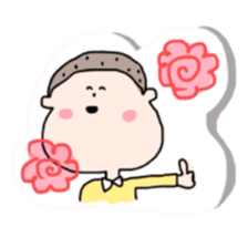 panda and boy and bear. sticker #2771059