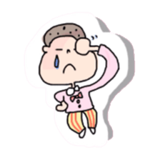 panda and boy and bear. sticker #2771060