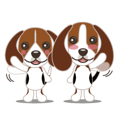 Beagle's stickers "KINAKOMBU"