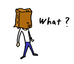 Paper-Bag Boy -Who are you?- in English sticker #2772115