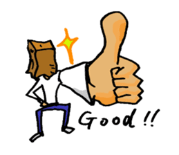 Paper-Bag Boy -Who are you?- in English sticker #2772117