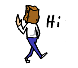 Paper-Bag Boy -Who are you?- in English sticker #2772118