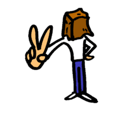 Paper-Bag Boy -Who are you?- in English sticker #2772126