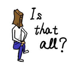 Paper-Bag Boy -Who are you?- in English sticker #2772132