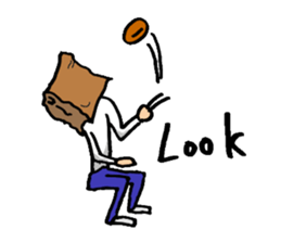 Paper-Bag Boy -Who are you?- in English sticker #2772139