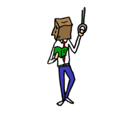 Paper-Bag Boy -Who are you?- in English sticker #2772149