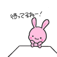 Pink rabbit 2 sticker #2773555