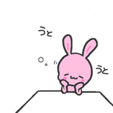 Pink rabbit 2 sticker #2773556
