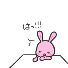 Pink rabbit 2 sticker #2773558