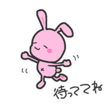 Pink rabbit 2 sticker #2773559