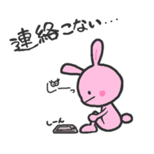 Pink rabbit 2 sticker #2773561