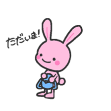 Pink rabbit 2 sticker #2773565