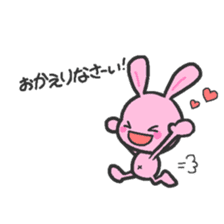 Pink rabbit 2 sticker #2773566