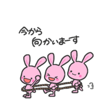 Pink rabbit 2 sticker #2773567