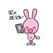 Pink rabbit 2 sticker #2773572