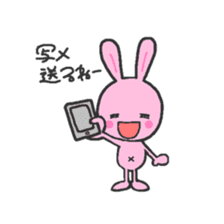 Pink rabbit 2 sticker #2773572