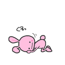 Pink rabbit 2 sticker #2773577