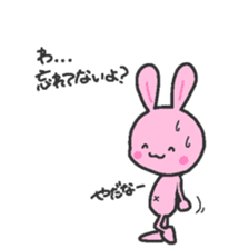 Pink rabbit 2 sticker #2773589
