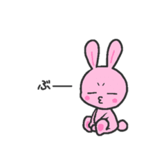 Pink rabbit 2 sticker #2773590