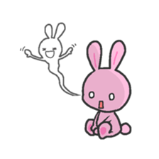 Pink rabbit 2 sticker #2773594