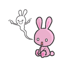 Pink rabbit 2 sticker #2773594