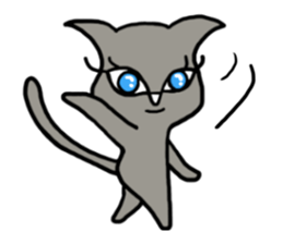 She is a celeb cat. sticker #2775321