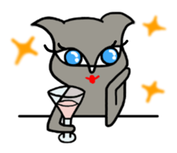 She is a celeb cat. sticker #2775329