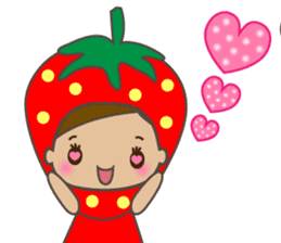 Pretty strawberry girls sticker #2777847
