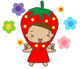 Pretty strawberry girls sticker #2777849
